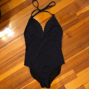 J. Crew Scallop One-Piece Swimsuit